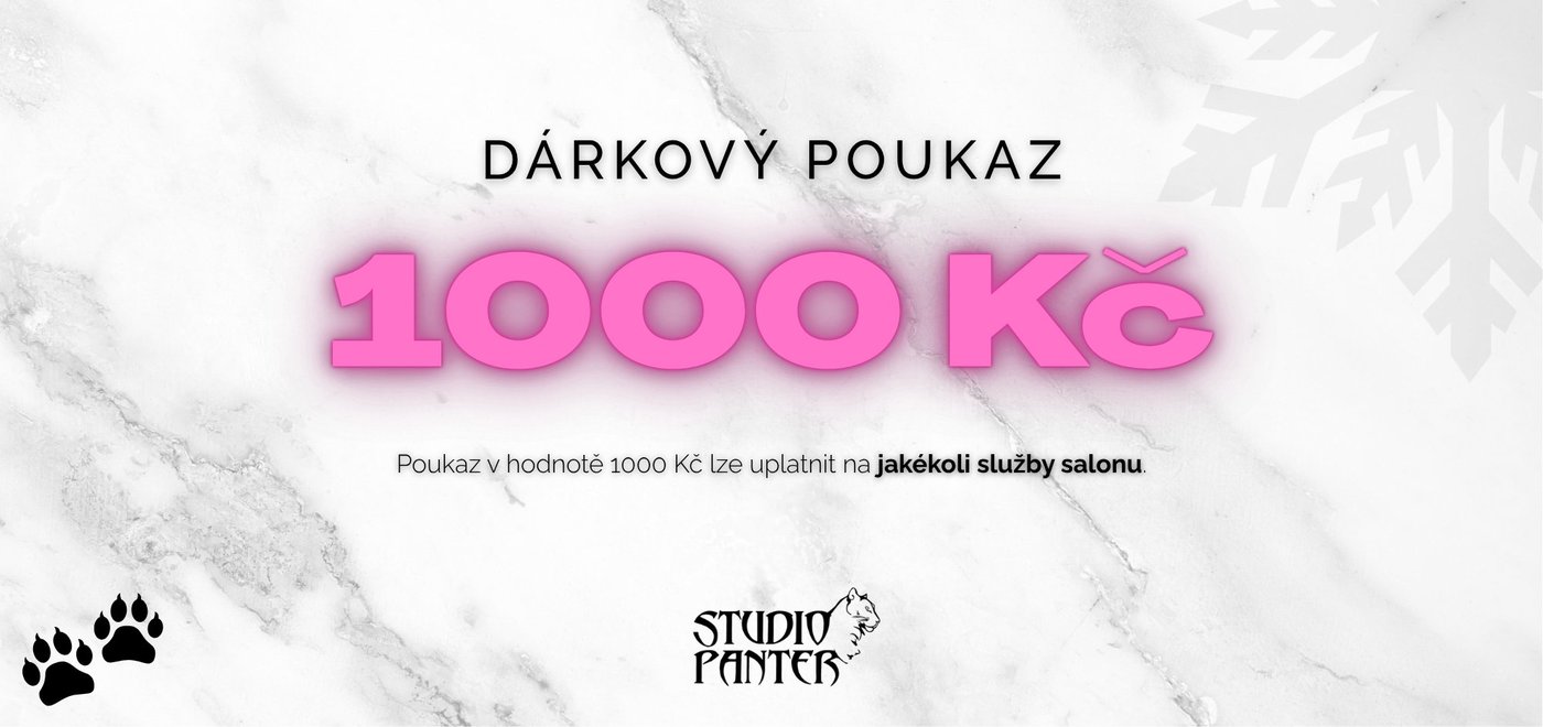 Dárkový poukaz 1000 Kč - Studio Panter