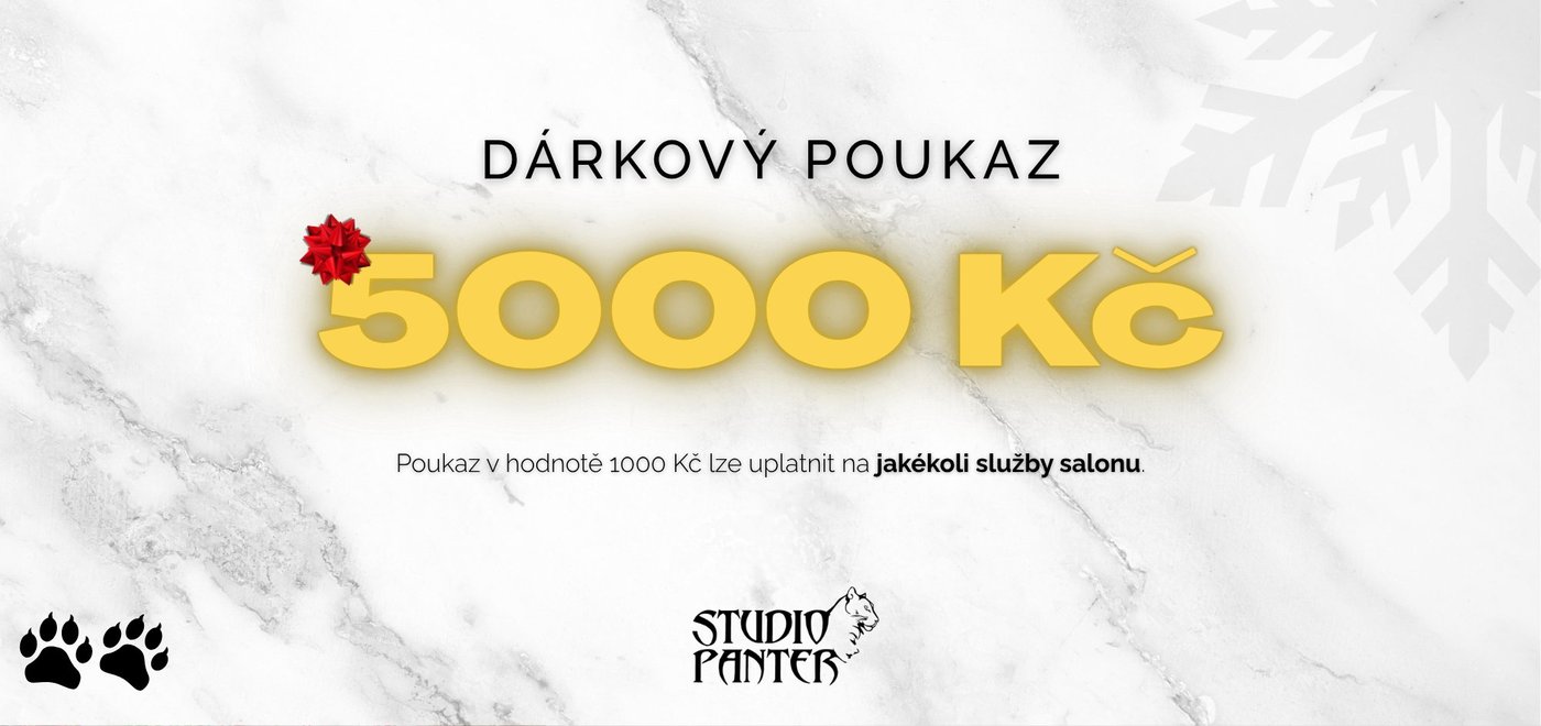 Dárkový poukaz 5000 Kč - Studio Panter