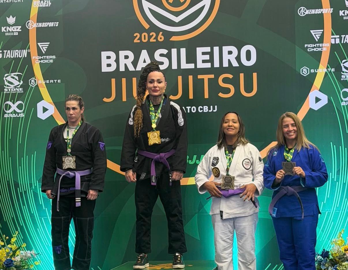 Petra Kočková na pódiu - Brasileiro Jiu Jitsu 2026