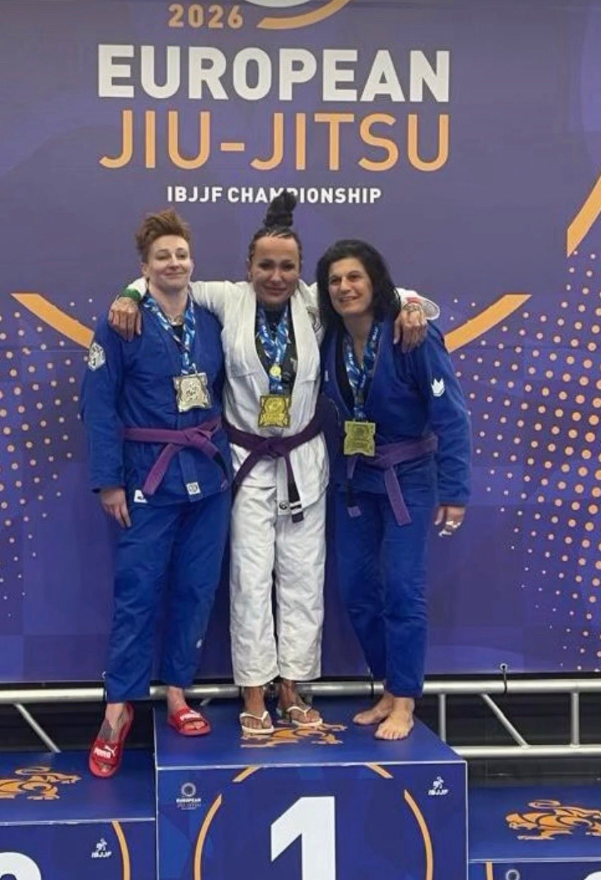 Petra Kočková na 1. místě - European Jiu-Jitsu IBJJF Championship